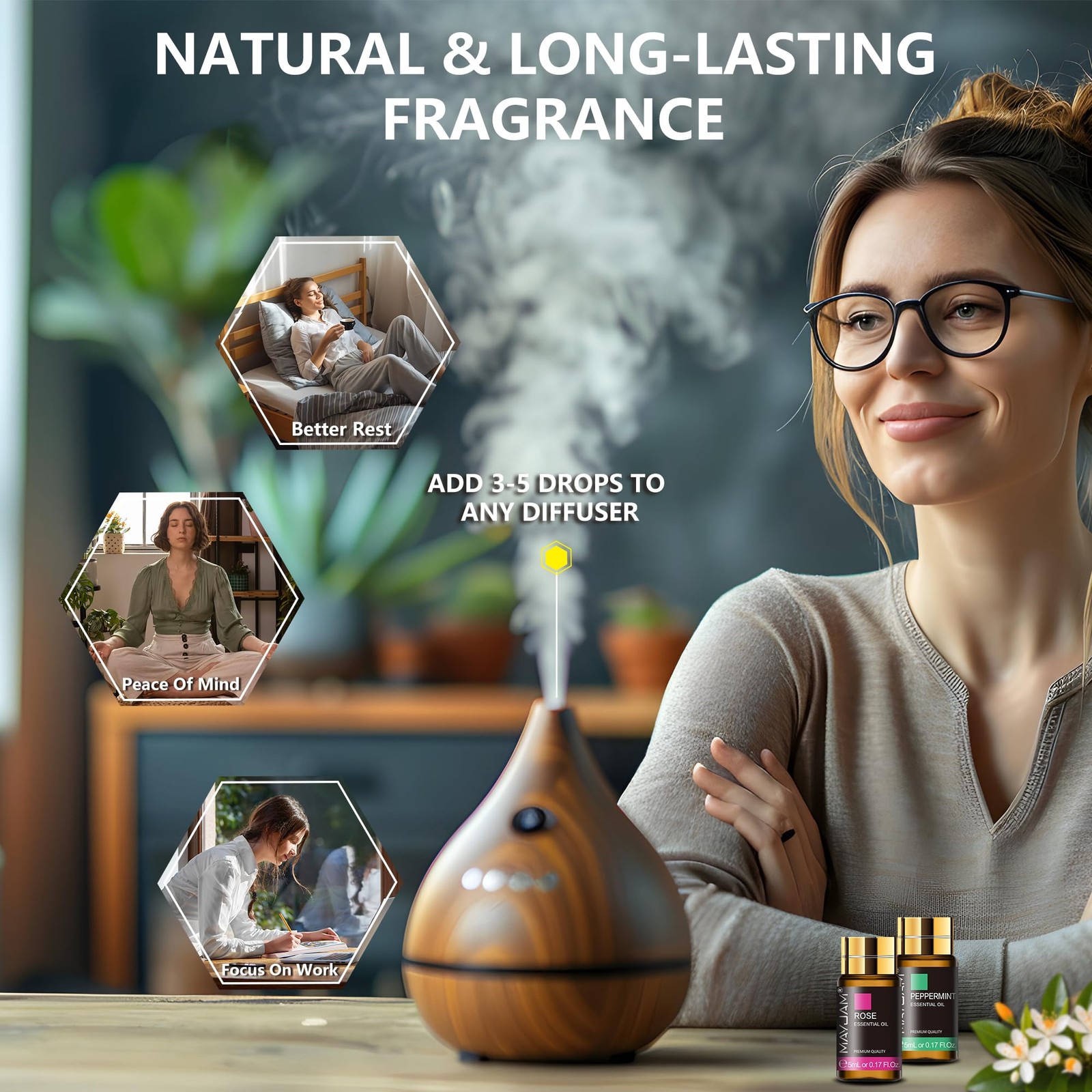 MAYJAM Tea Tree 20 Pcs Pure Essential Oil Gift Set, 3.38 Fl Oz (Pack of 1)