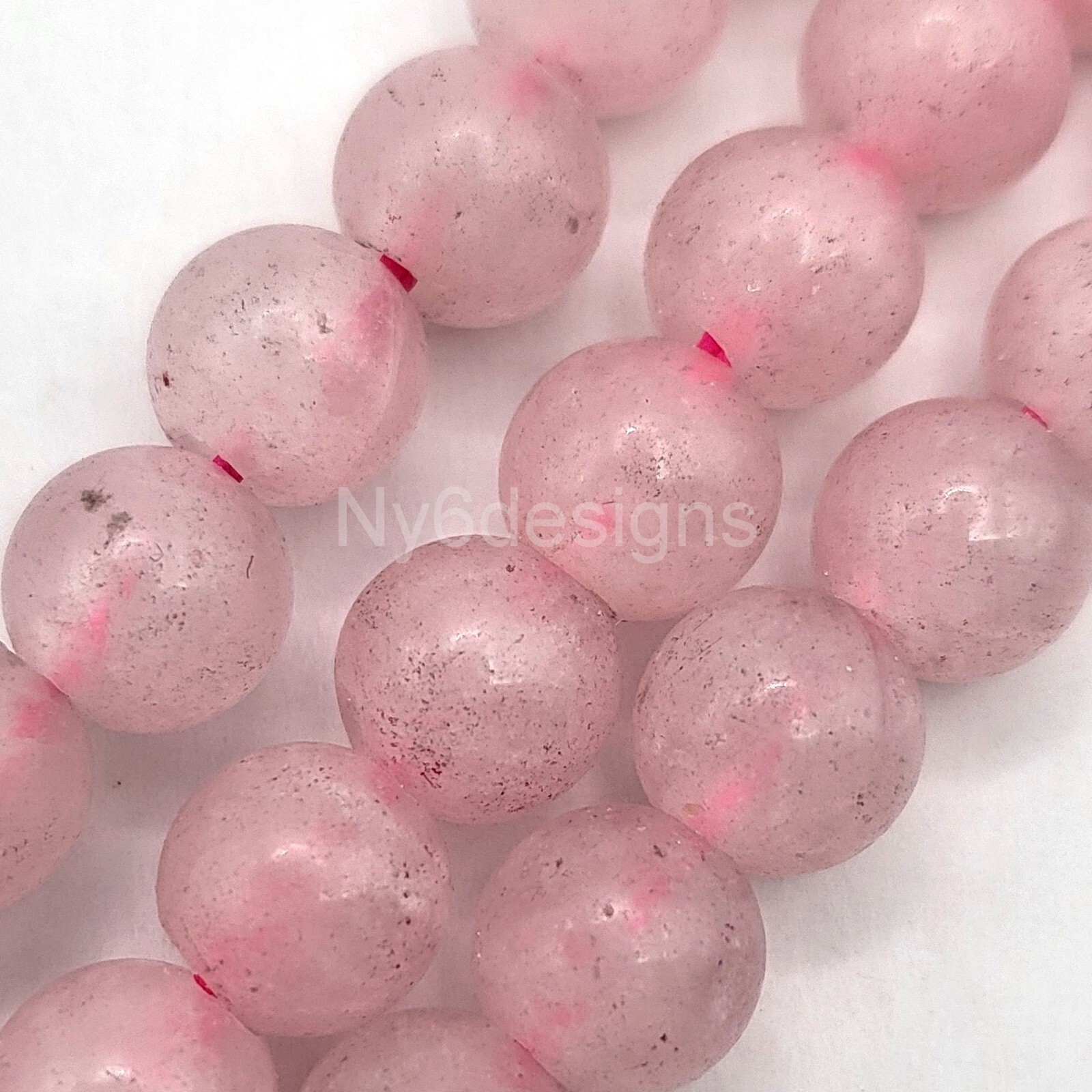 Big Hole Rose Quartz Beads Large Hole 6-12mm 7.5″ Gemstone Jewelry Making DIY