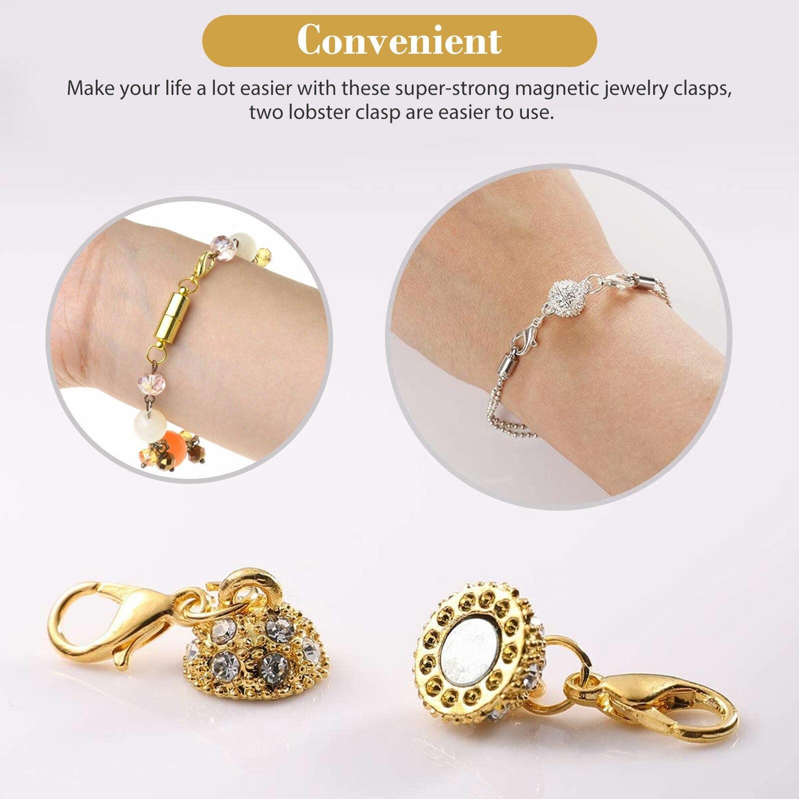 24Pcs Metal Strong Magnetic Clasps Connectors For Jewelry Necklace Making A