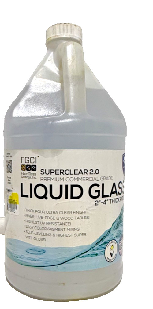 FGCI SuperClear 2.0 Part A Base Resin 1 Gallon Deep Pour Epoxy Clear Commercial