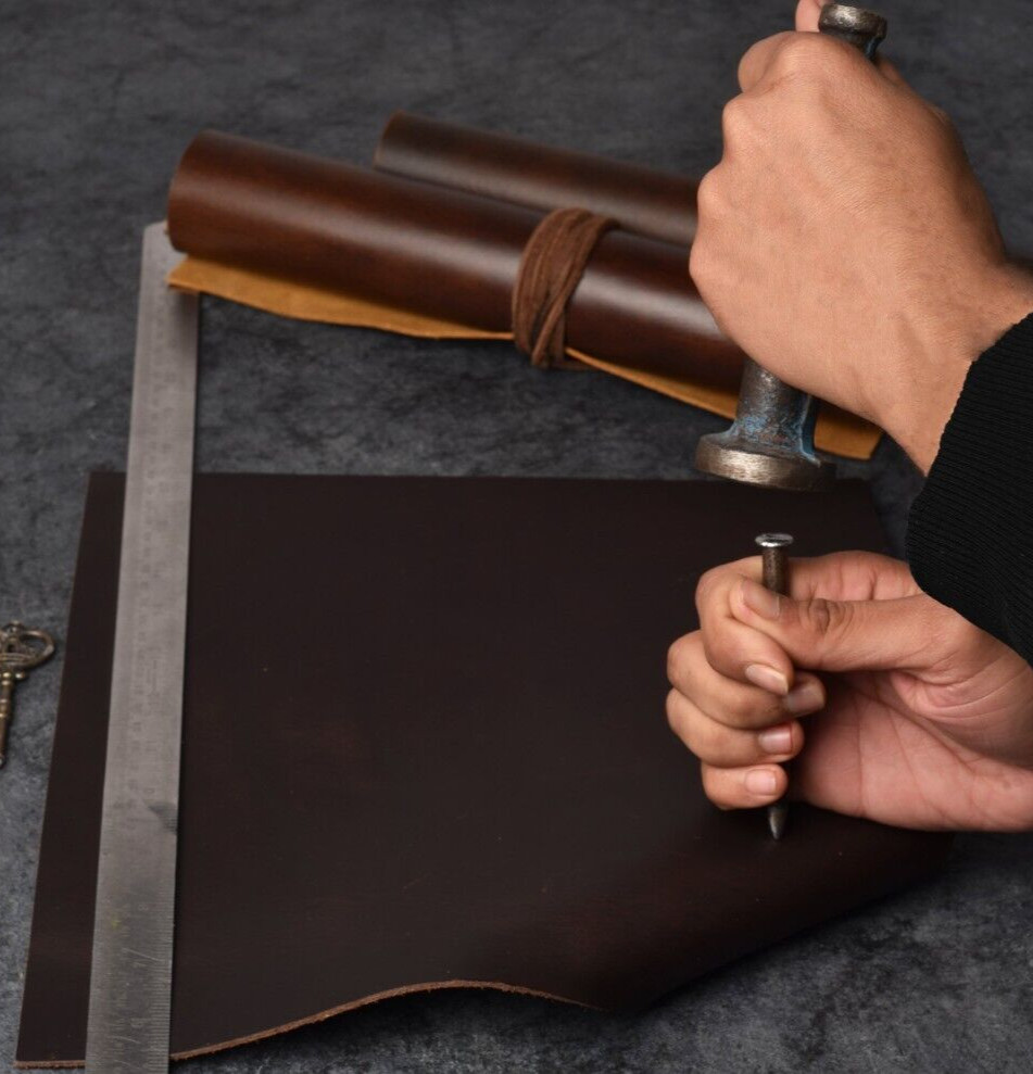 Full Grain Buff Leather Sheet-Premium Craft Leather for Tooling, Upholstery