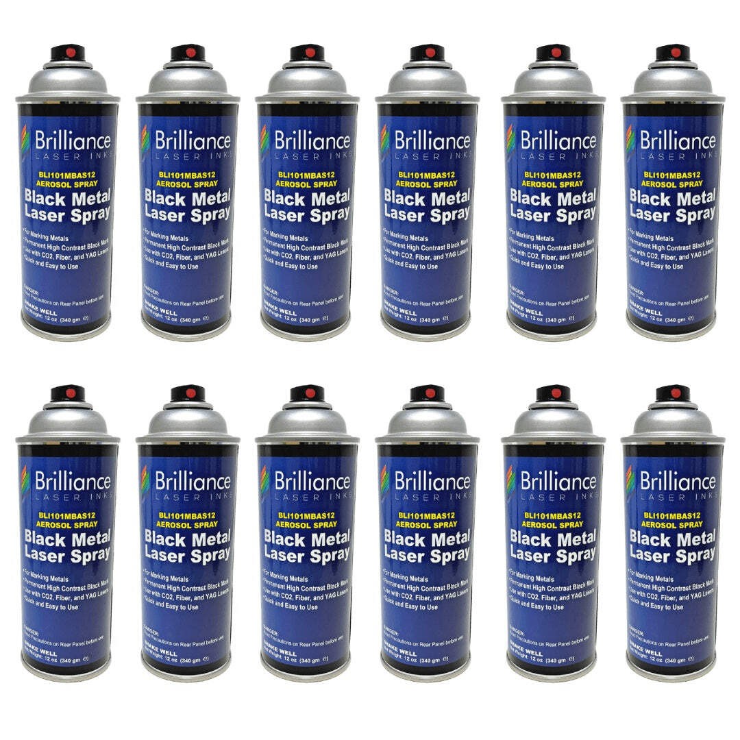 Universal Black Metal Laser Spray Can – 12oz Aerosol