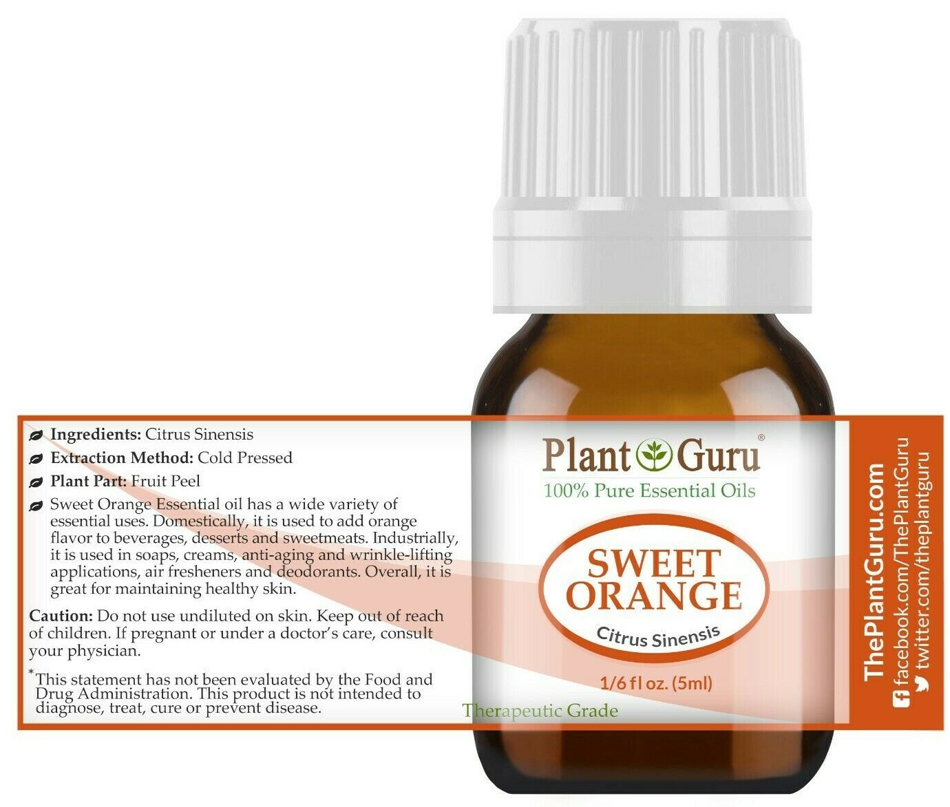 Citrus Essential Oil Set 6 – 5ml 100% Pure Natural Therapeutic Grade Oils, Blend