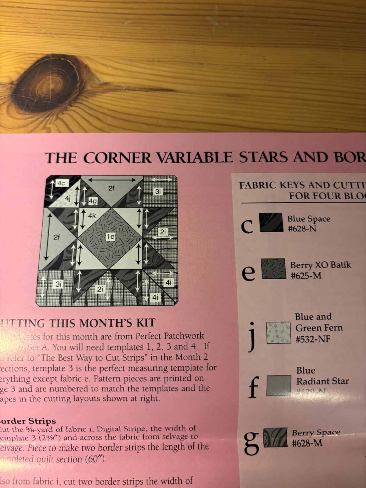 Starry Night Marti Michell Quilt Design – 8 Month Program – Complete Set 1-8