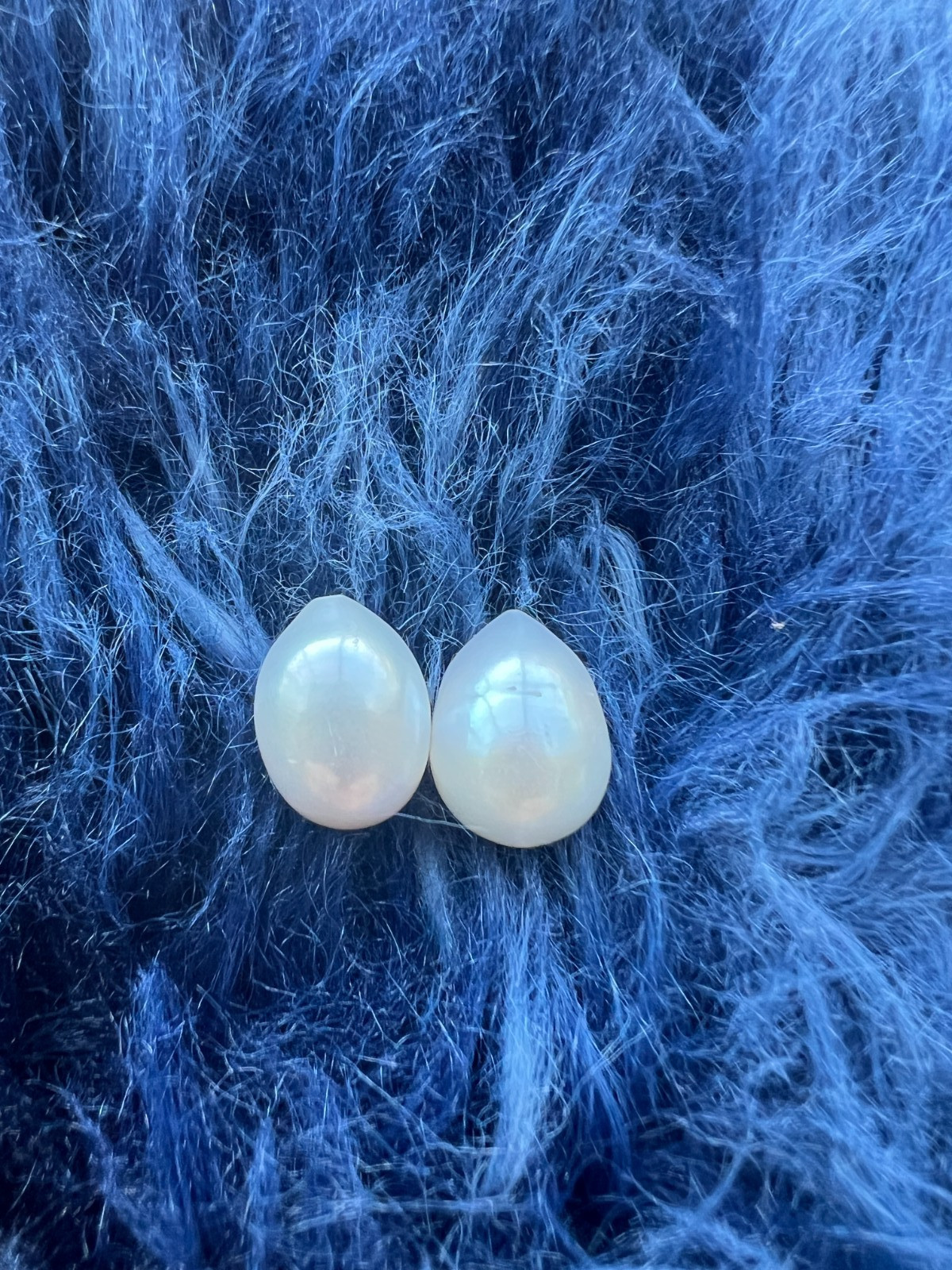 Loose White Freshwater Pearls 14x11mm Baroque Teardrop Pre-Drilled for Jewelry