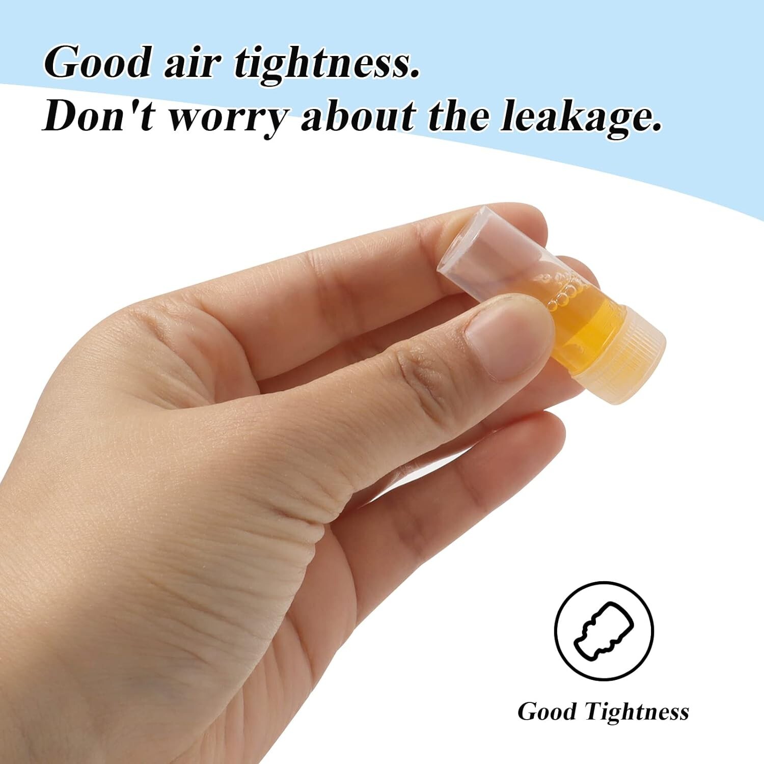 100Pcs 5ml Plastic Small Bottle Storage Container Sample Vial Test Tube with Lid