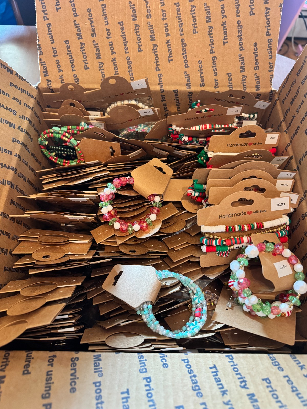 161 Pieces of Handcrafted Christmas Jewelry – Boutique Inventory