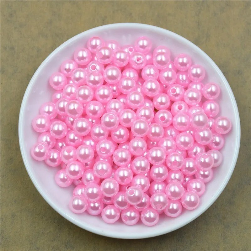 GLASS PEARL BEADS ROUND 3/4/6/8/10/12mm 50x100x300x400x500x1000 Jewelry Making
