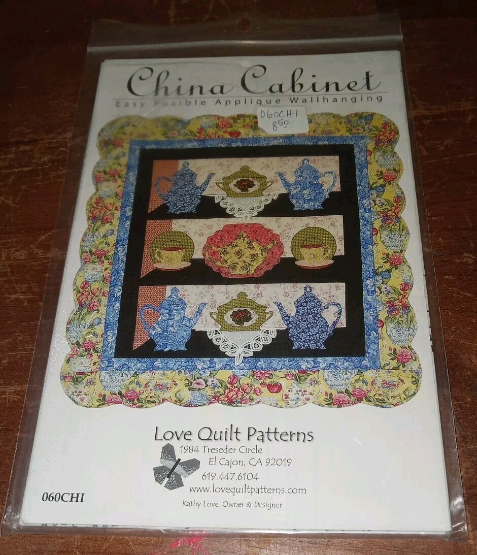 Love Quilt Patterns China Cabinet Applique Wallhanging Model 060CHI