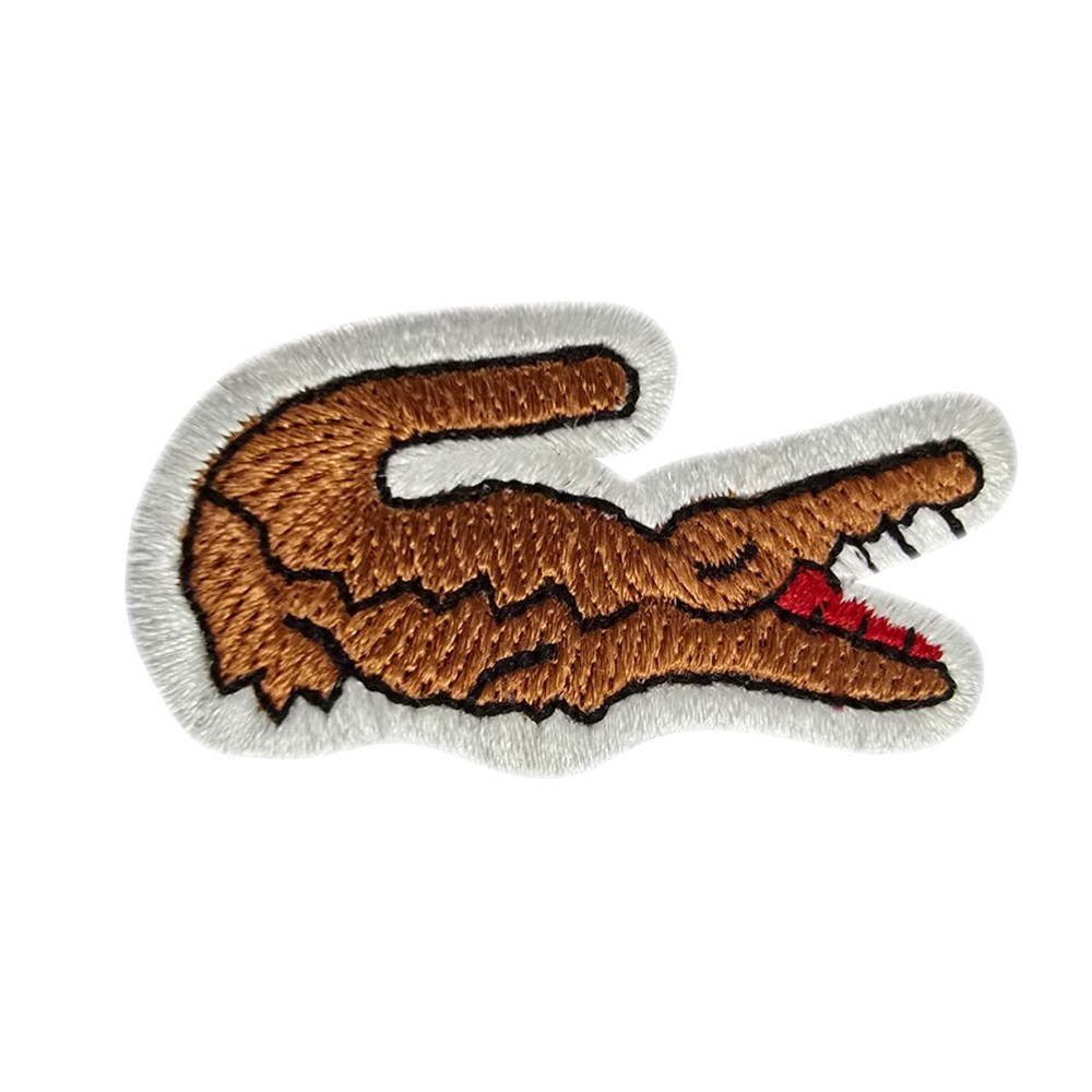 Crocodile Embroidered Patch Set Iron-On Sew-On Alligator Logo Badge Applique