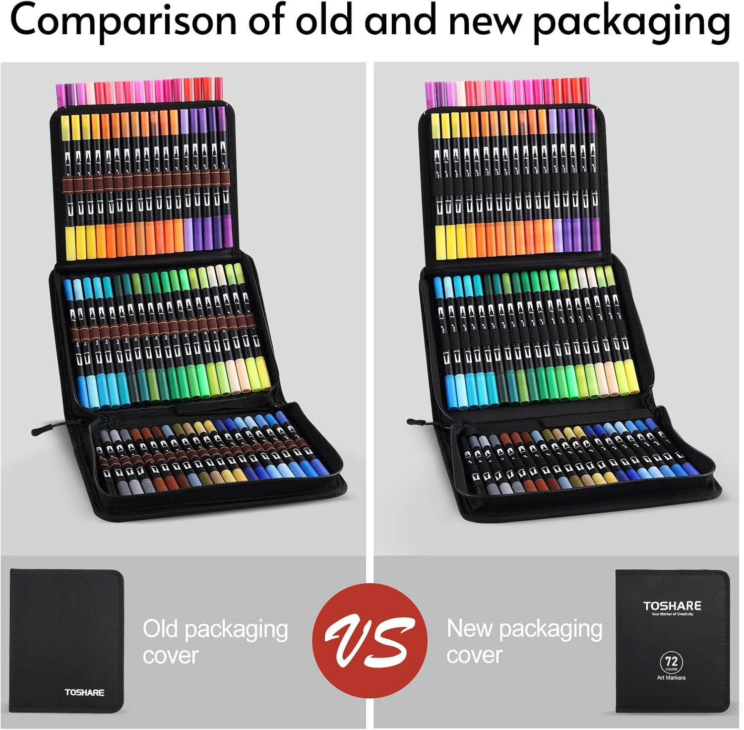 Art Markers Pens Dual Tip Coloring Markers Set with Brush & Fine Nib for Adult C
