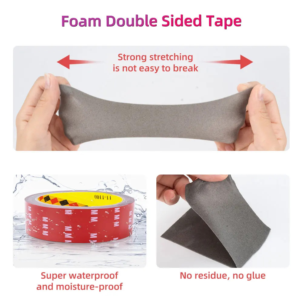 3M Heavy Duty Acrylic Foam Tape Double Sided Auto Trim Mounting Strip