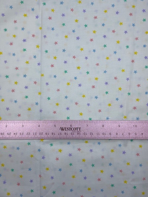 Multicolored Stars Fabric Unbranded Cotton 44″ 1 Yard
