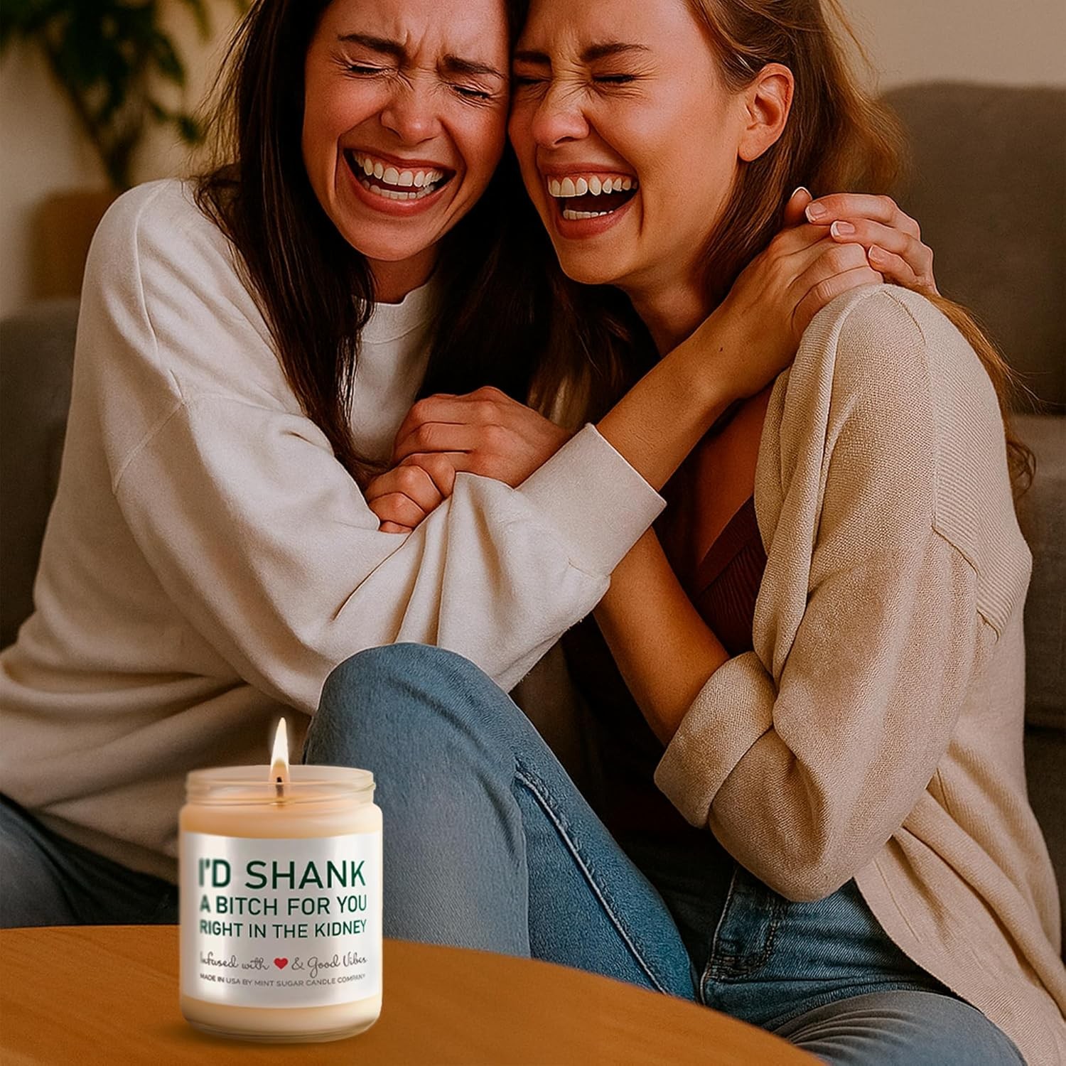 Best Friend Candle – Sister – Funny 9 ounce, I'd Shank a B*tch