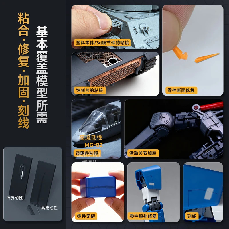 Stedi High-Strength Adhesive Fast-Drying / Slow-Drying Glue for Model Bonding