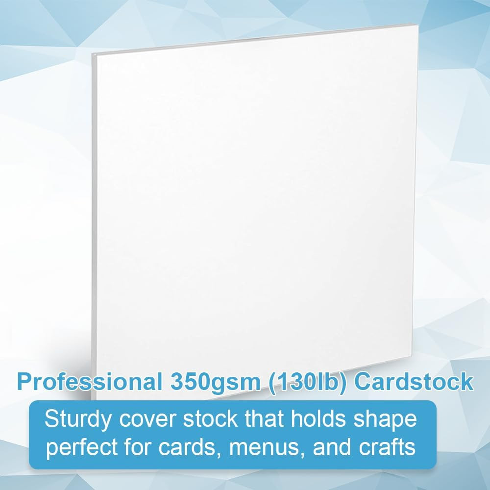 Cardstock Paper – Plain Heavy Bright White Stock, Cover Stock Paper, Extra He…