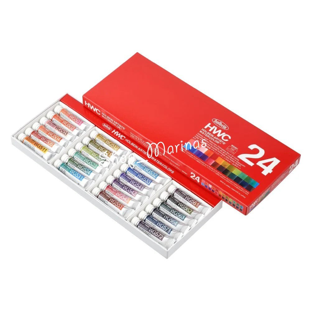 Holbein Granulating Watercolor Set WG591 24 Colors x 5ml – FedEx