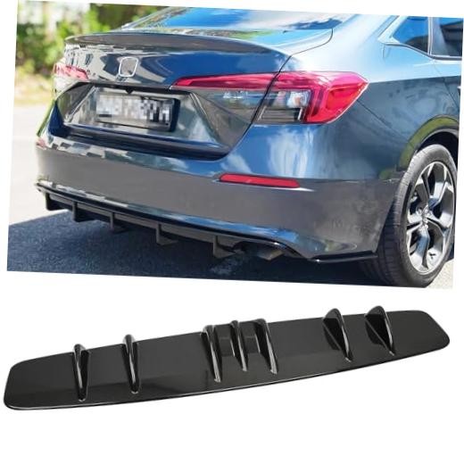 33″ Rear Diffuser Universal Rear Bumper Diffuser Lip Shark Fin | 33inch Black