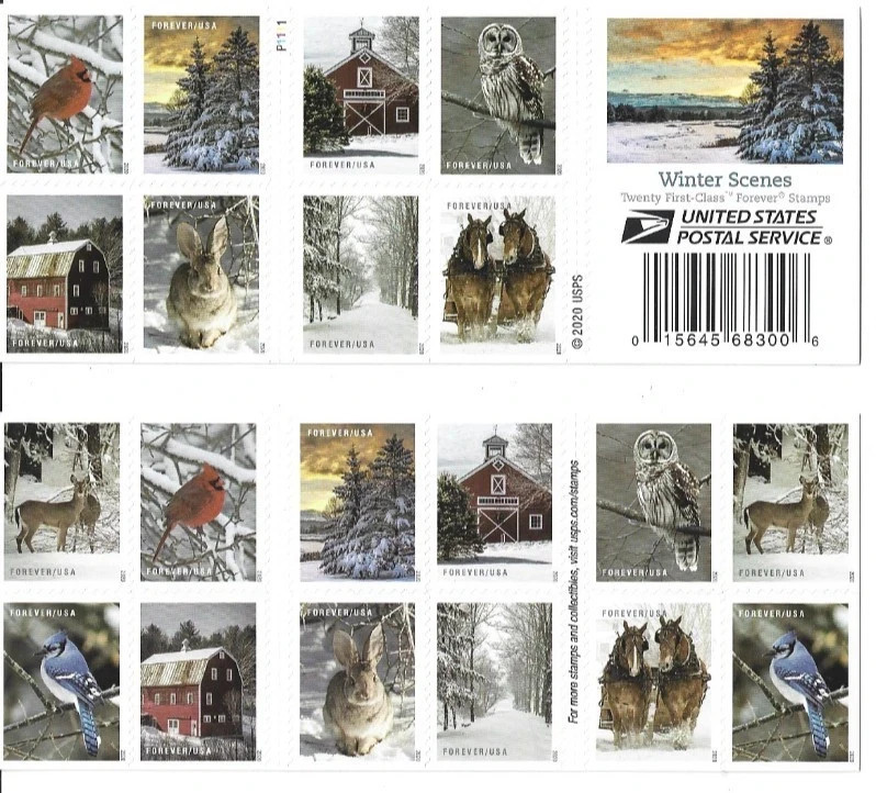 Assorted Christmas designs – 20 per sheet