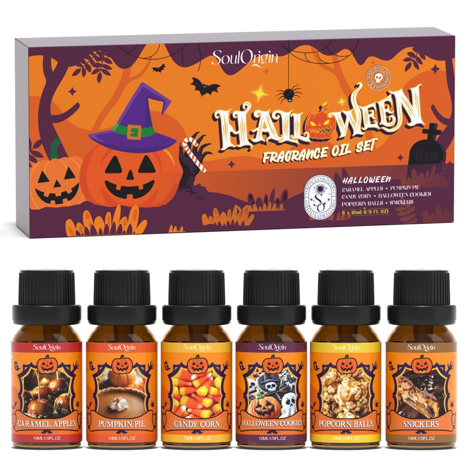 Soulorigin Halloween Fragrance Oils Set, 0.3 Fl Oz (Pack of 1),