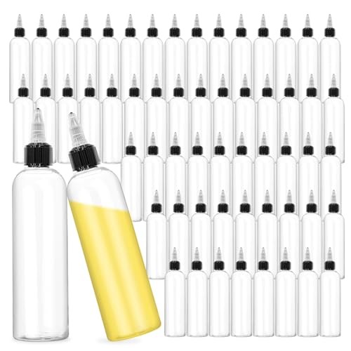 100 Pcs 4oz Squeeze Bottle, Hair Oil Bottles For Hair 4 Oz Plastic Squeeze