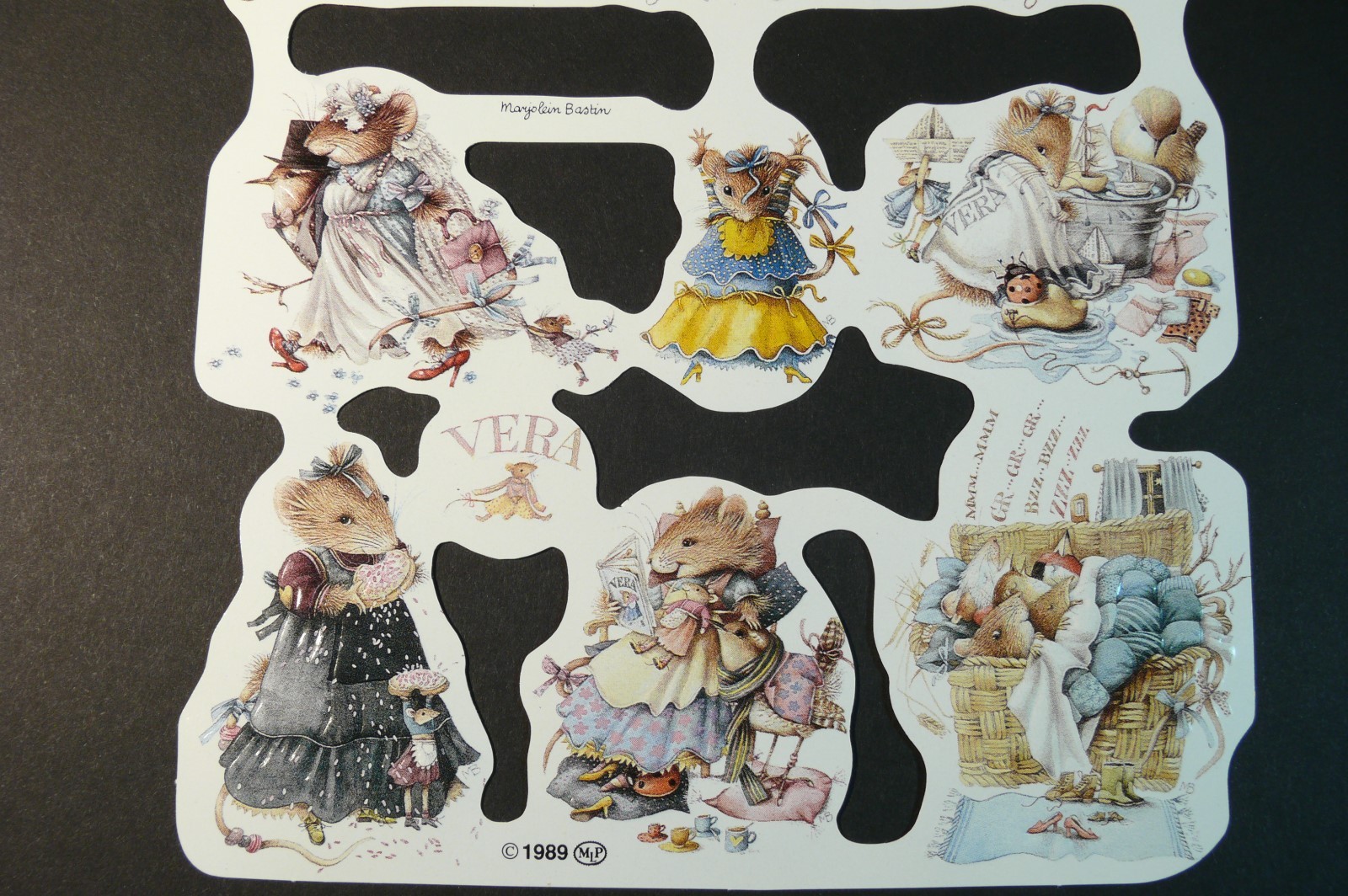 LOT 10 sheets VINTAGE 1989 Marjolein Bastin Die Cut Scrap England Scrapbooking