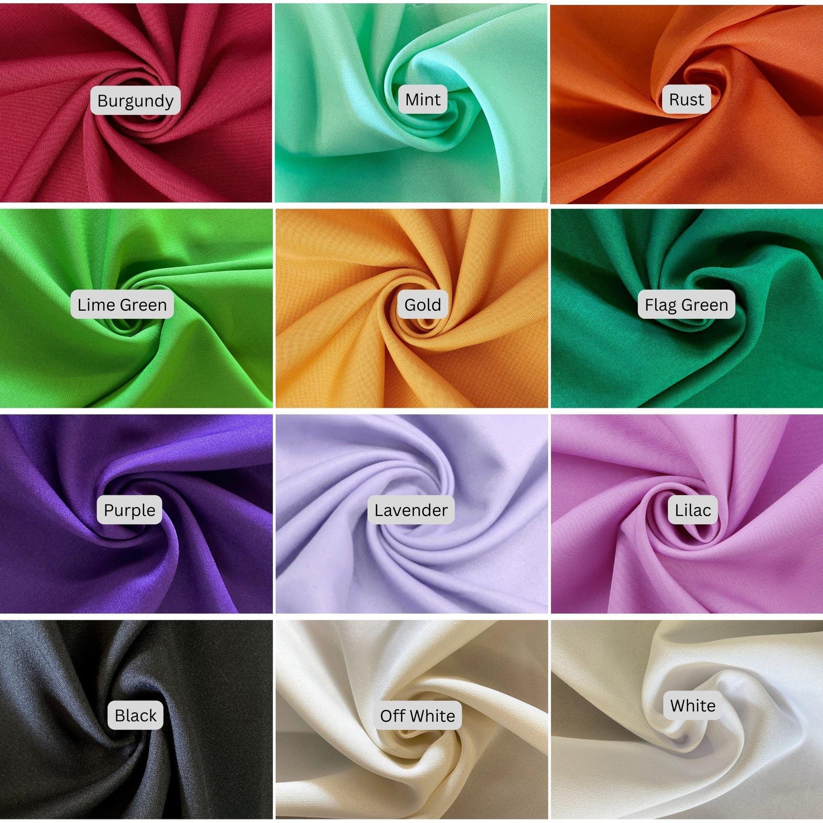 Poly Poplin Fabric 60 Inch Wide Wrinkle Resistant Polyester Durable Fabric