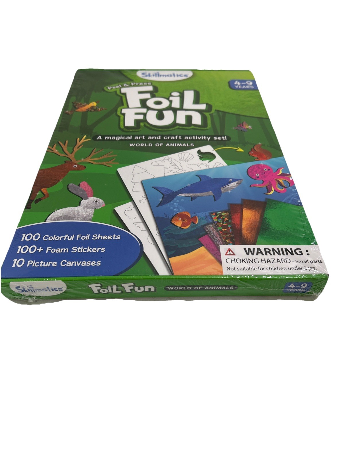 Kids Art Craft Kit No Mess Creative DIY Set Fun Animals Travel Toy Gift Ages 4-9