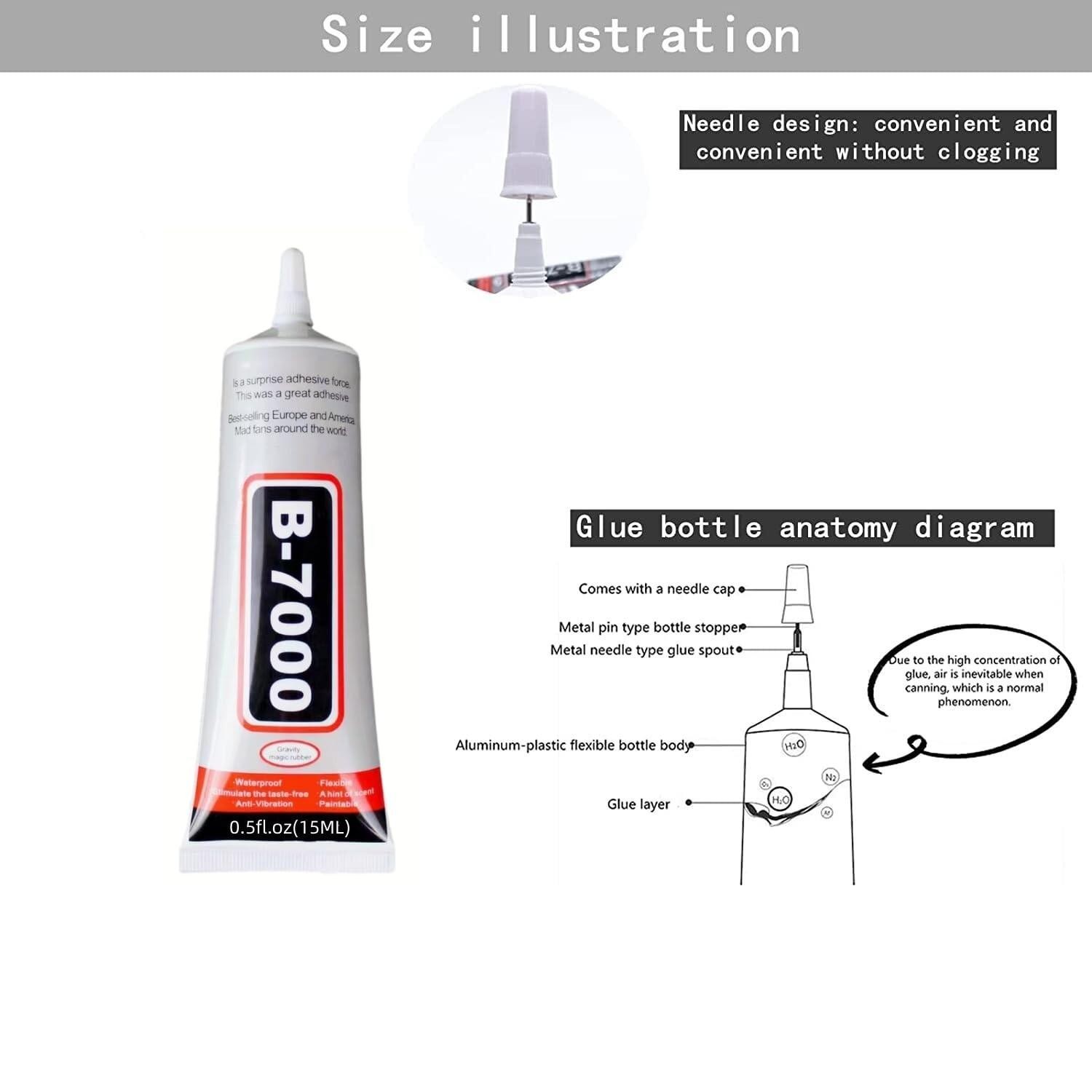 B-7000 Glue 25ml X 2 | Multi-purpose Adhesive for Phone, Jewelry, Wood, Glass