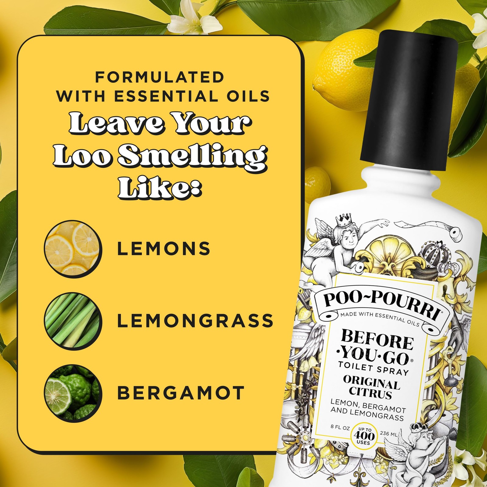 Poo-Pourri Before-You-Go Toilet Spray, 8 Fl Oz (Pack of 1), Original Citrus