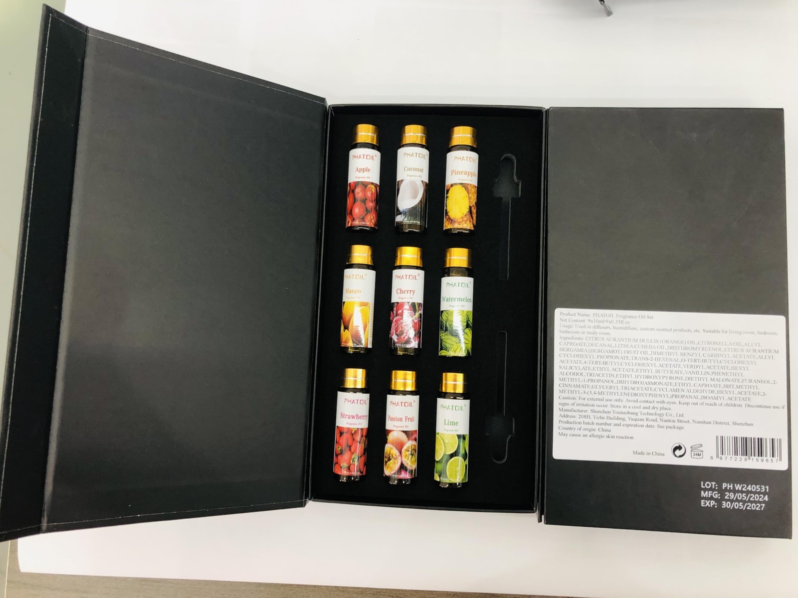 PHATOIL 9Pcs Fruity Fragrance Oil Gift Set, 2.97 Fl Oz (Pack of 1)