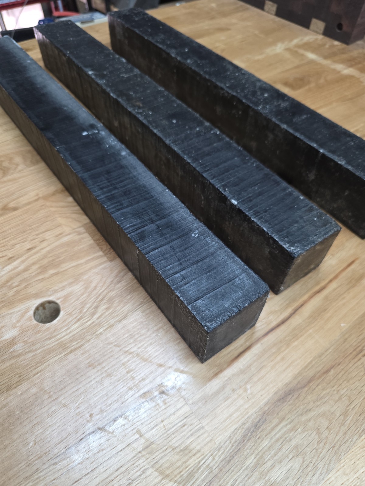 Gaboon Ebony 2″x2″x18″ Turning Blanks All Black (See Description) Price Is For 1