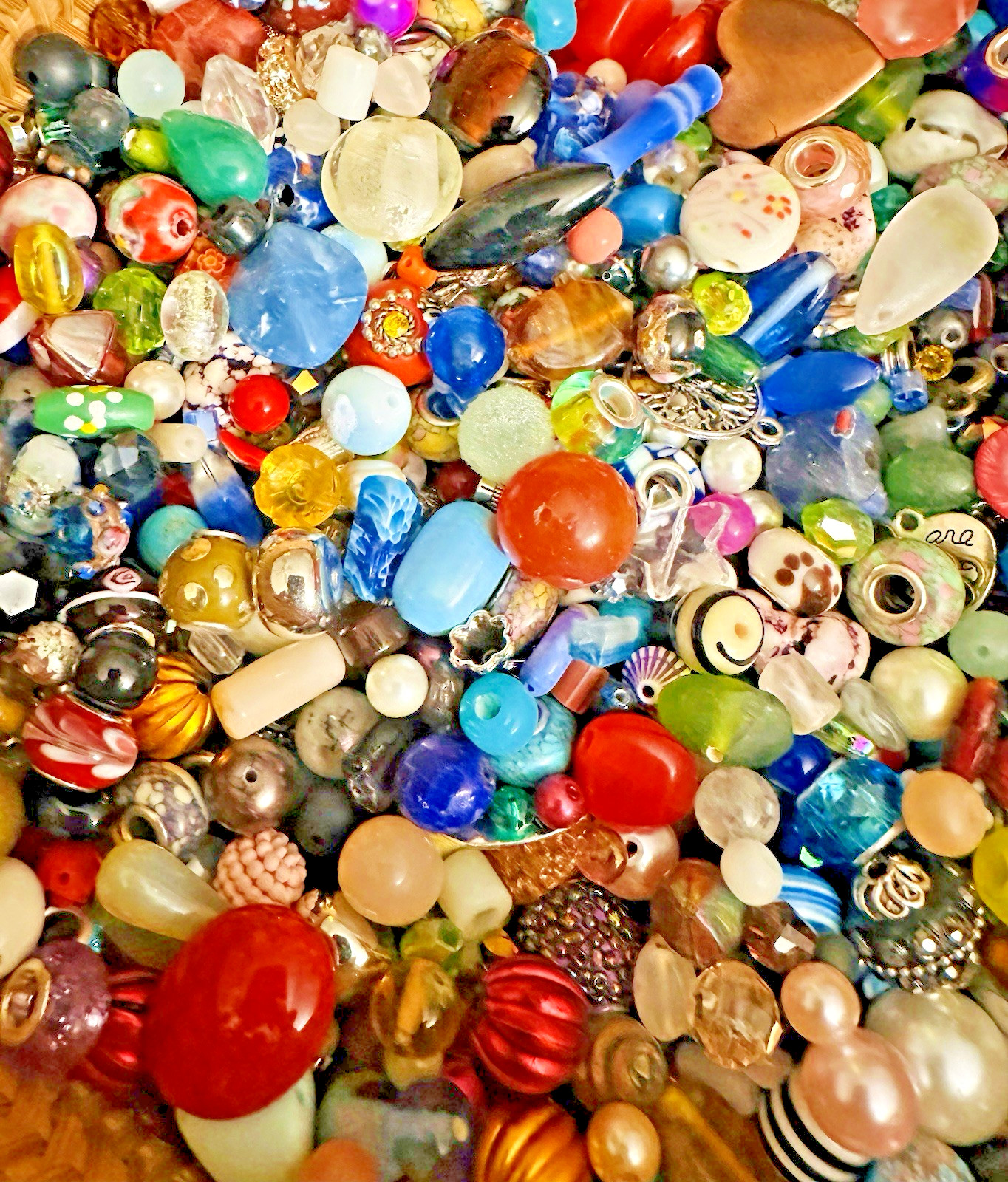 1 Pound Bead Soup Acrylic Glass Metal Charms Jewelry Making Supply Craft Lot #4A
