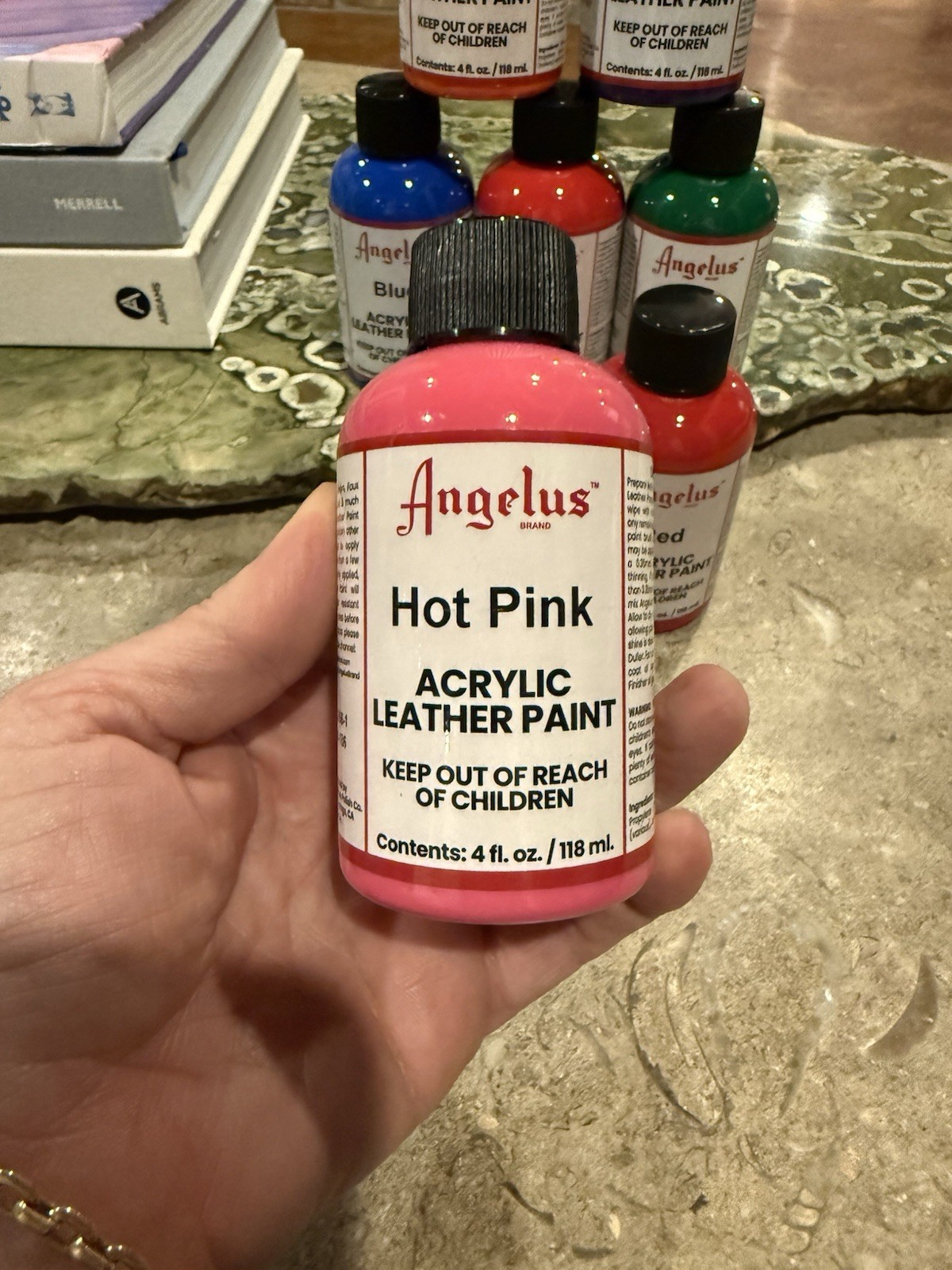 Angelus Leather Paint 4 Oz. Set Of 7 Colors Brand New