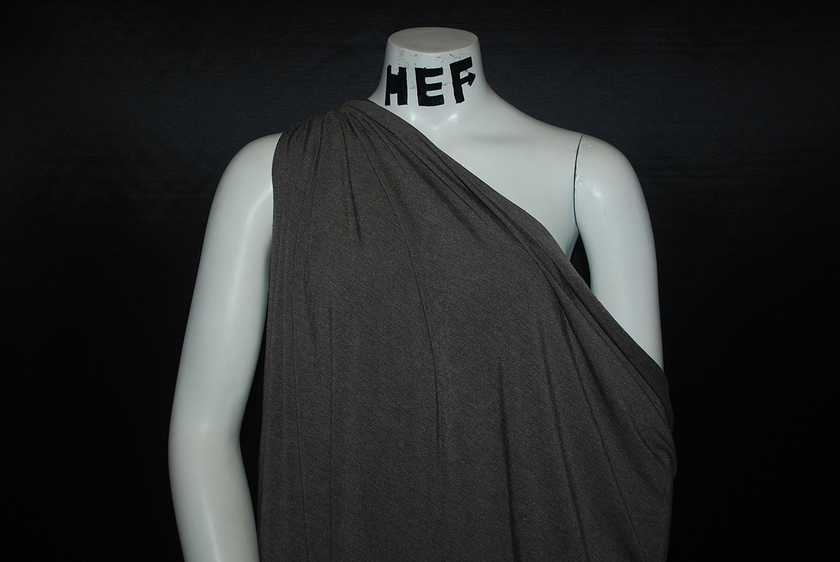 Modal 4 ways Spandex Jersey Premium Knit Fabric Eco-Friendly Heather Brown11oz