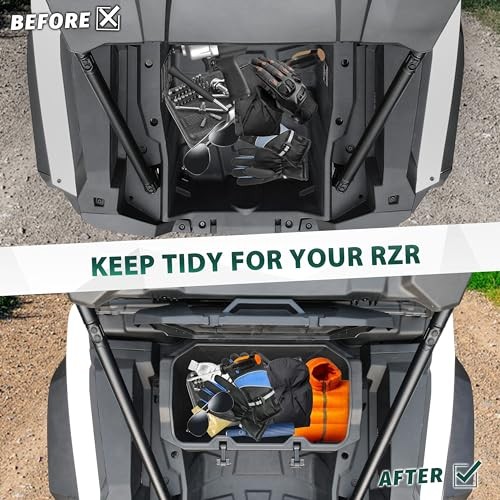 Cargo Box for 2024+ Polaris RZR XP 1000, UTV Rear Waterproof Bin Bed 82QT