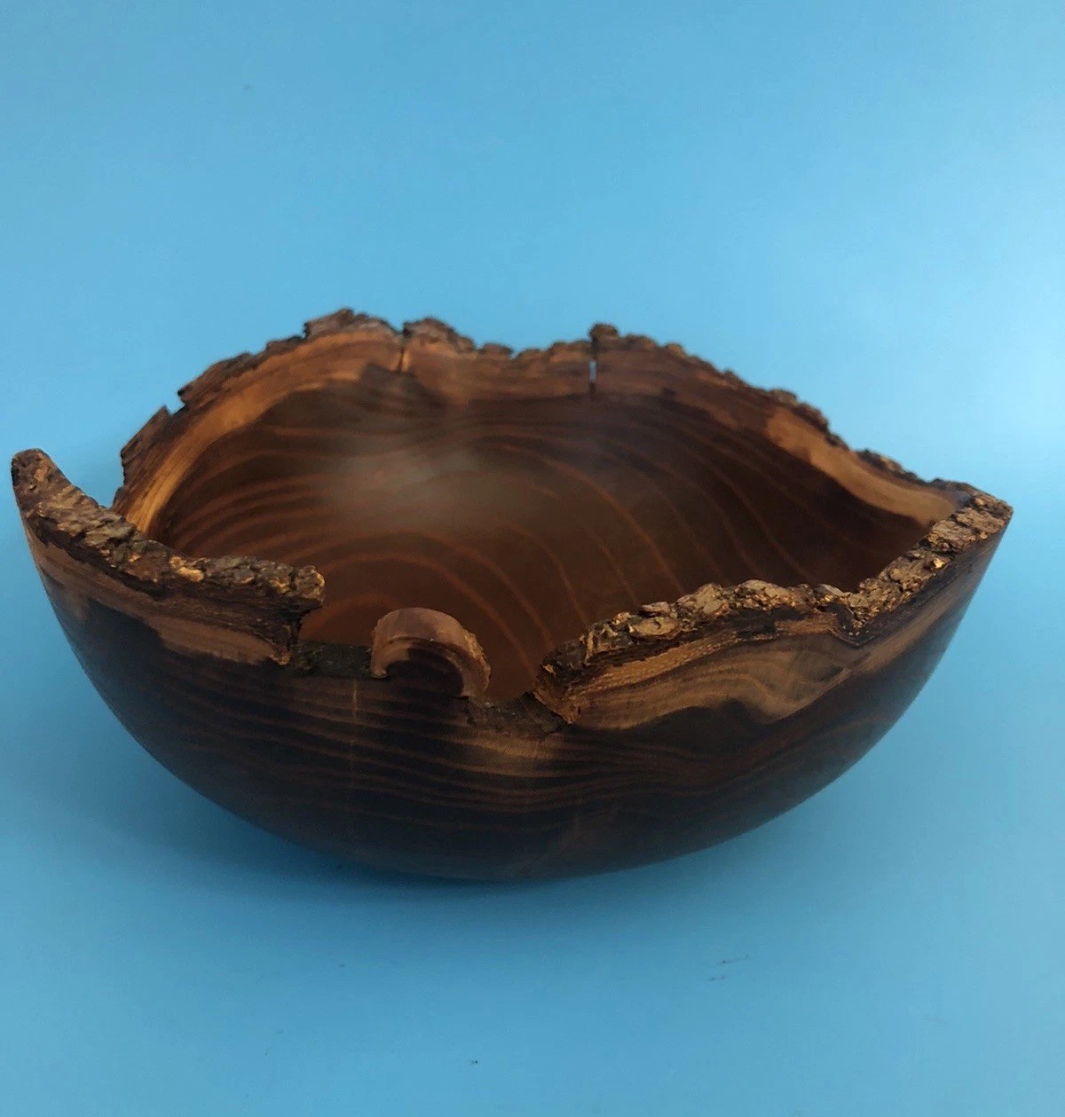 1994 Tom Mumper Mulberry Live Edge Hand-Turned Bowl Signed, Dated, #691