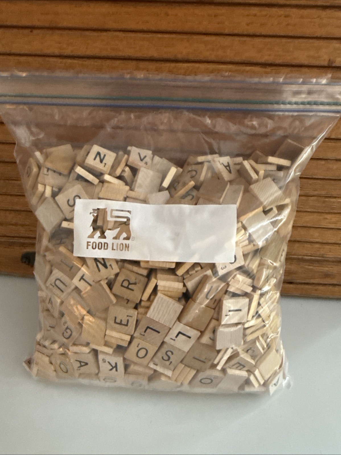 Scrabble Tiles Lot Wooden Letters Crafting Pieces Gallon Bag 3 Lbs 2.9 Oz Huge