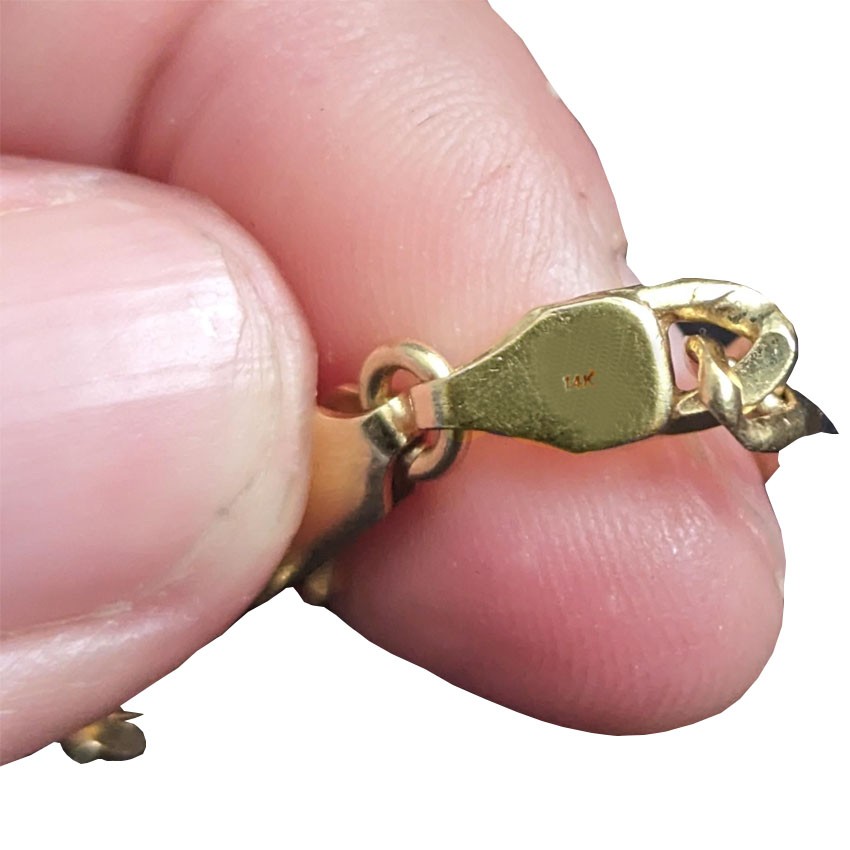 14K Gold Marking Stamp Bent Ring Inside Jewelry Marking Metal Steel Made