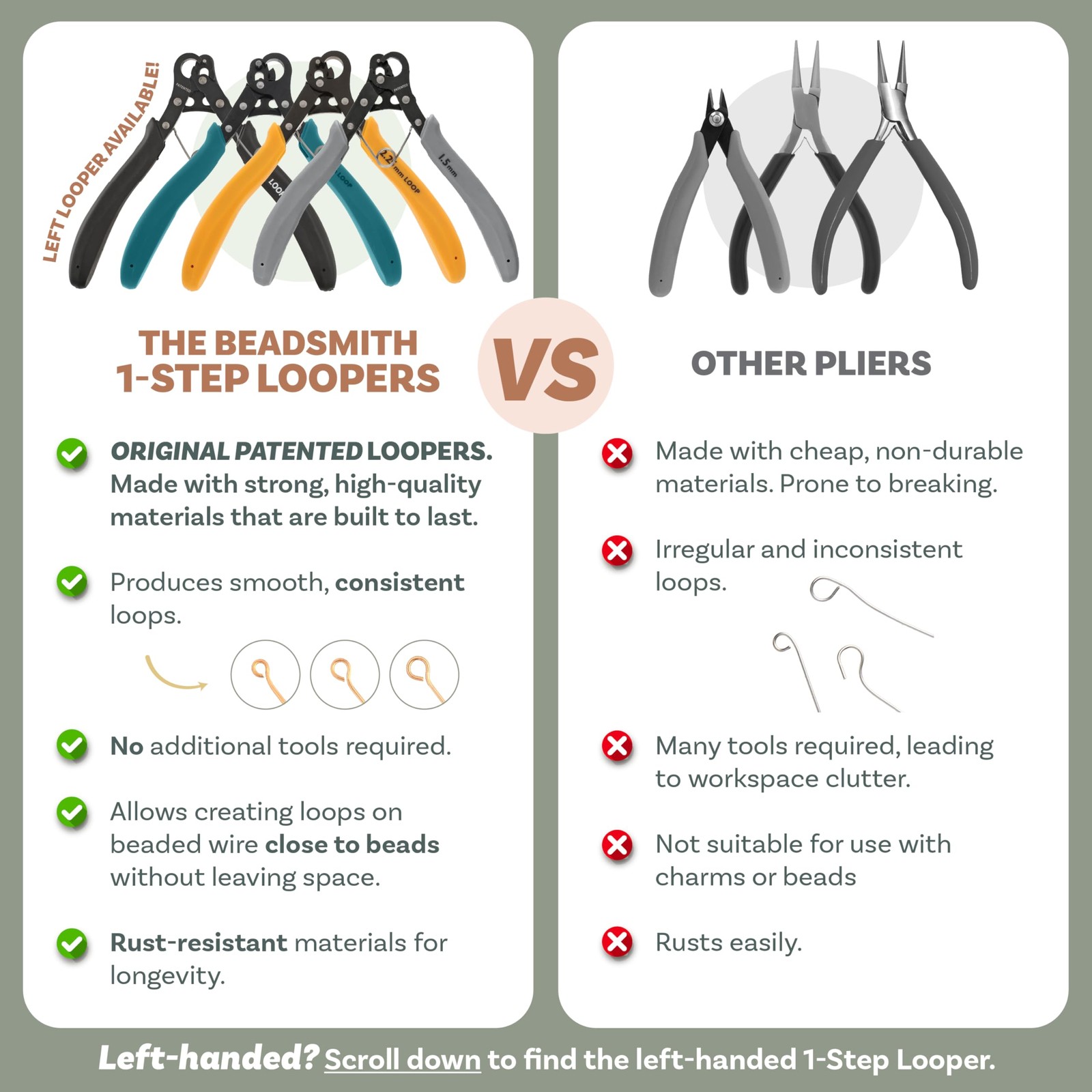 Original One Step Looper – Create and Trim Consistent 2.25 mm Loops for Jewel…