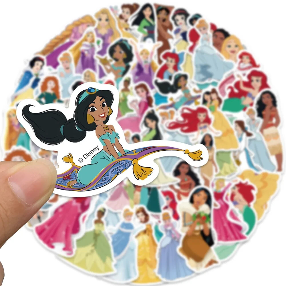 PRINCESSES From DISNEY 50pc STICKER SET, Little girls of all ages love them.