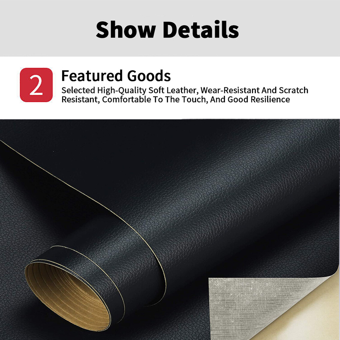Self Adhesive Vinyl Faux Leather Fabric Repair Patch Kit for Car seat Sofas