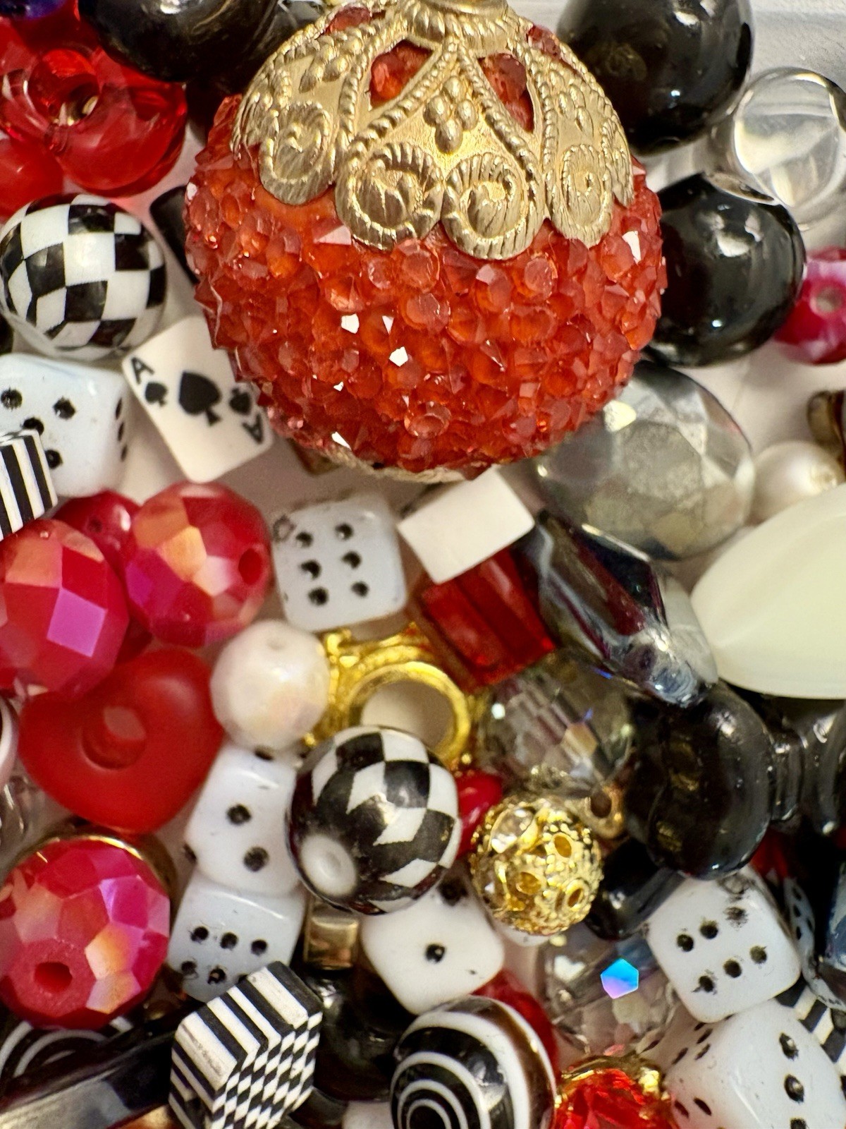 Casino Nights BEAD MIX for Jewelry Making – Glass, Gemstone, Boho, Czech