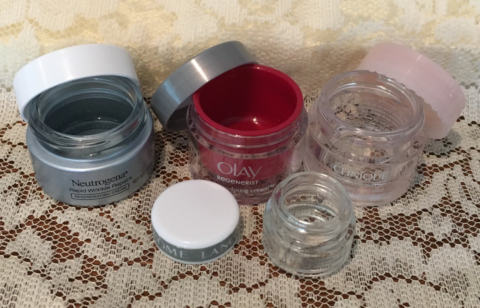 (8) Travel Size Face Cream Containers • EMPTY • REUSE • REFILL