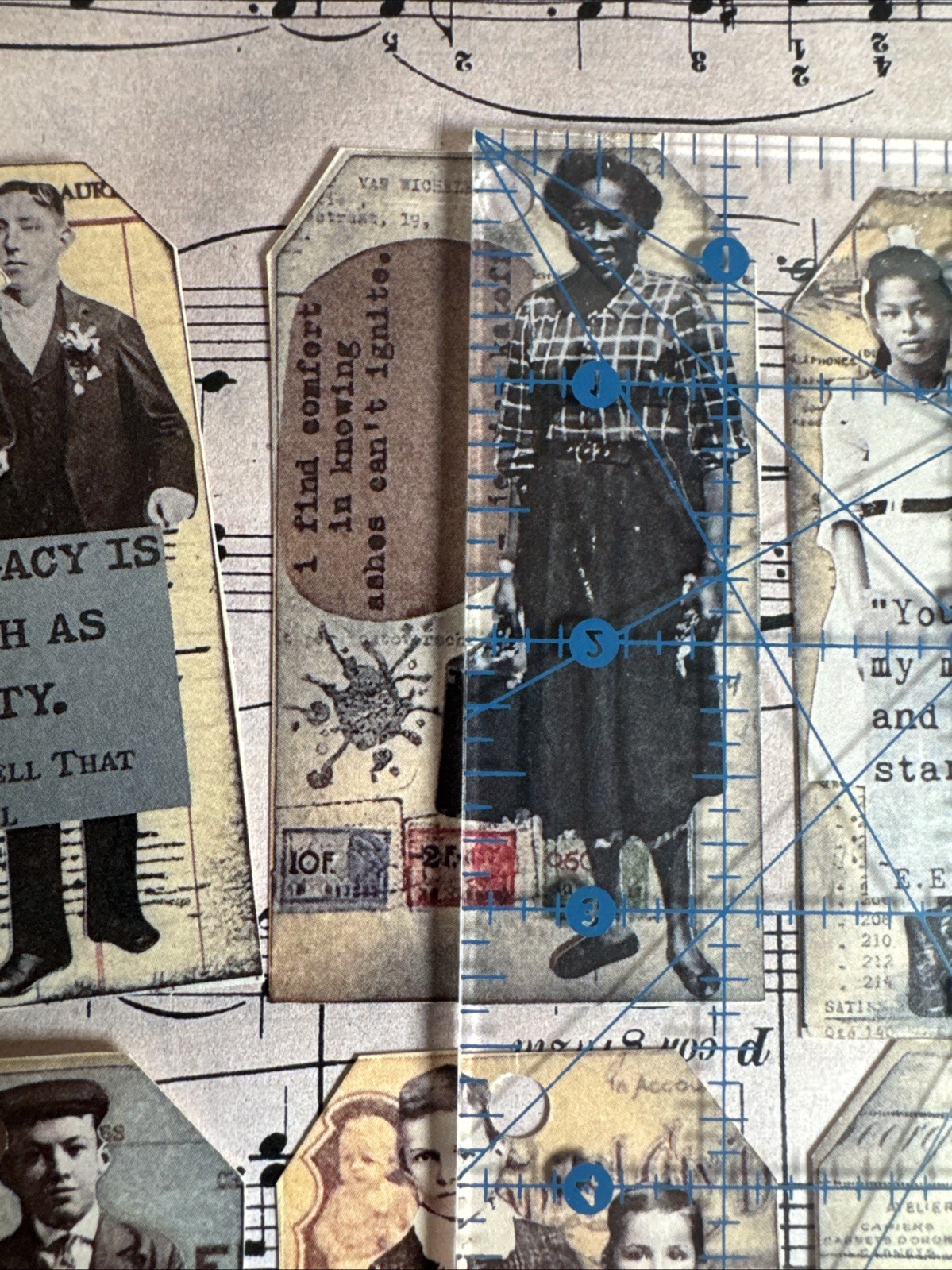 Set Of 6 JunkJournal Tags, Junk Journal Supplies, Scrapbooking, Old Photo Tags