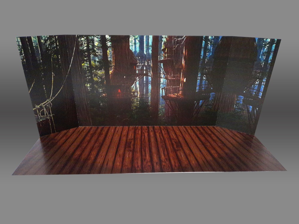 Original Trilogy Scenic Backdrop Display 6 Pack Star Wars Hasbro Kenner 3.75