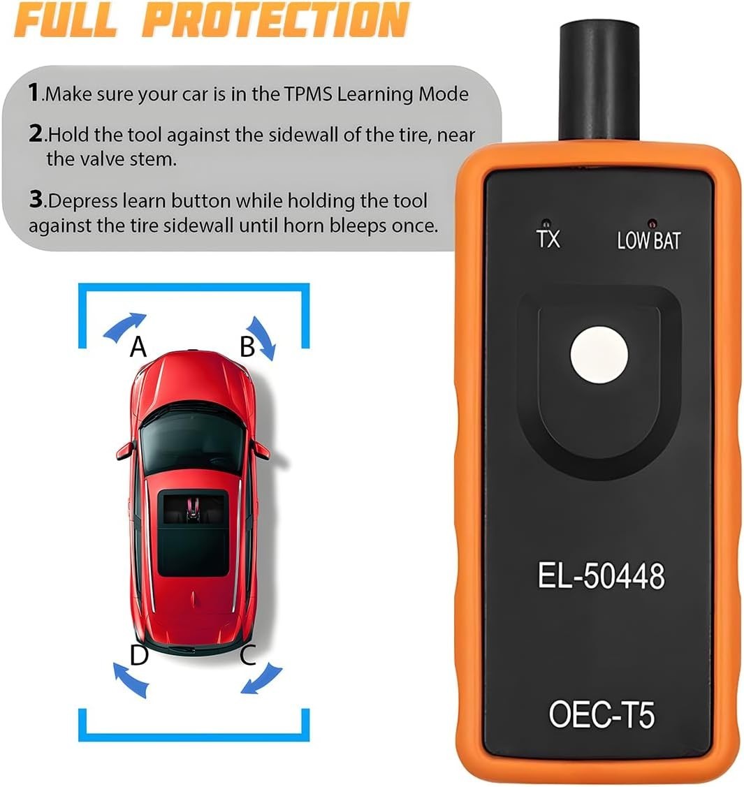 Automotive Tire Pressure Sensor Reset Tool – TPMS Tire Monitor Gauge