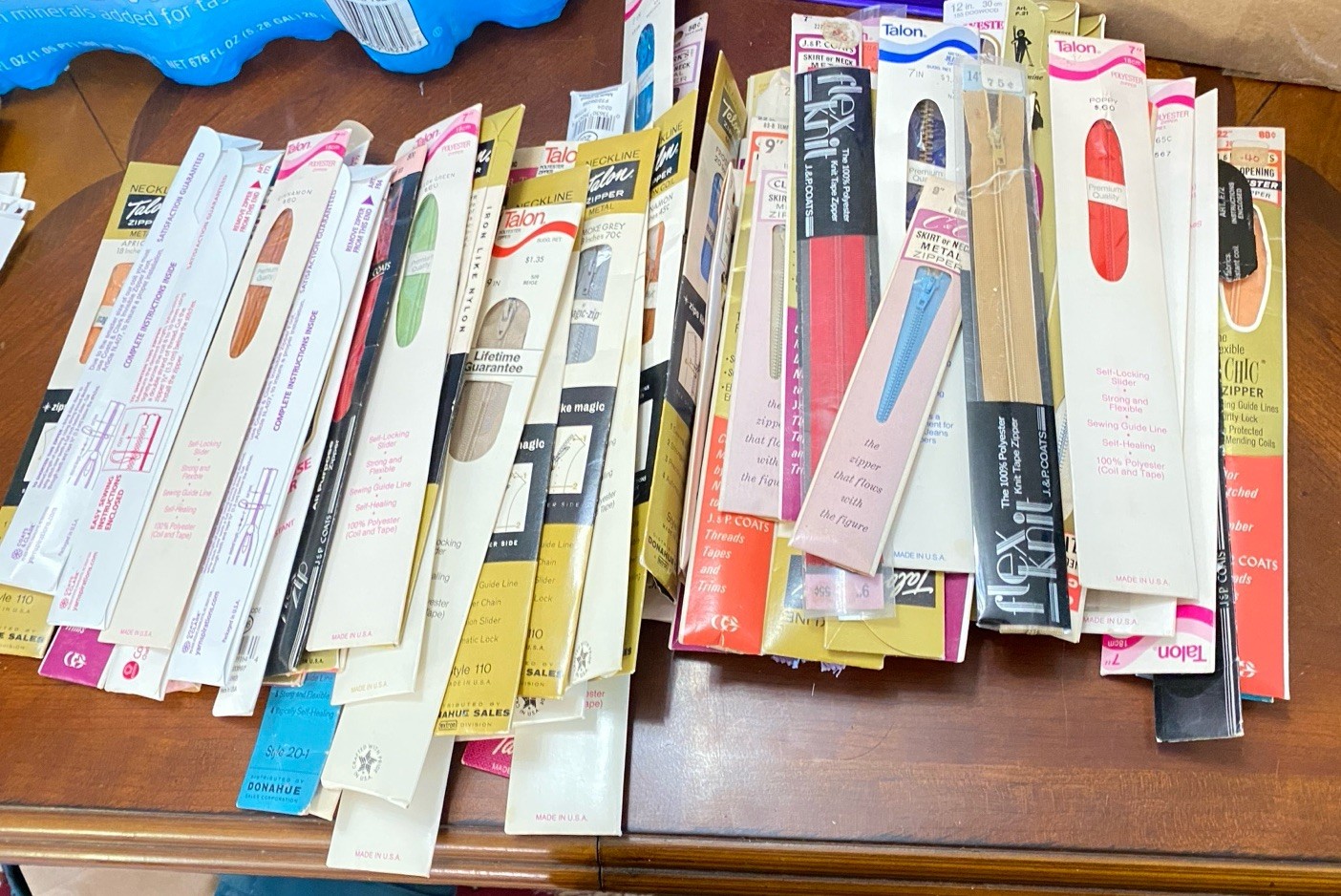 VTG Lot of 50 + Talon & other Sewing Zippers Assorted Colors & Sizes