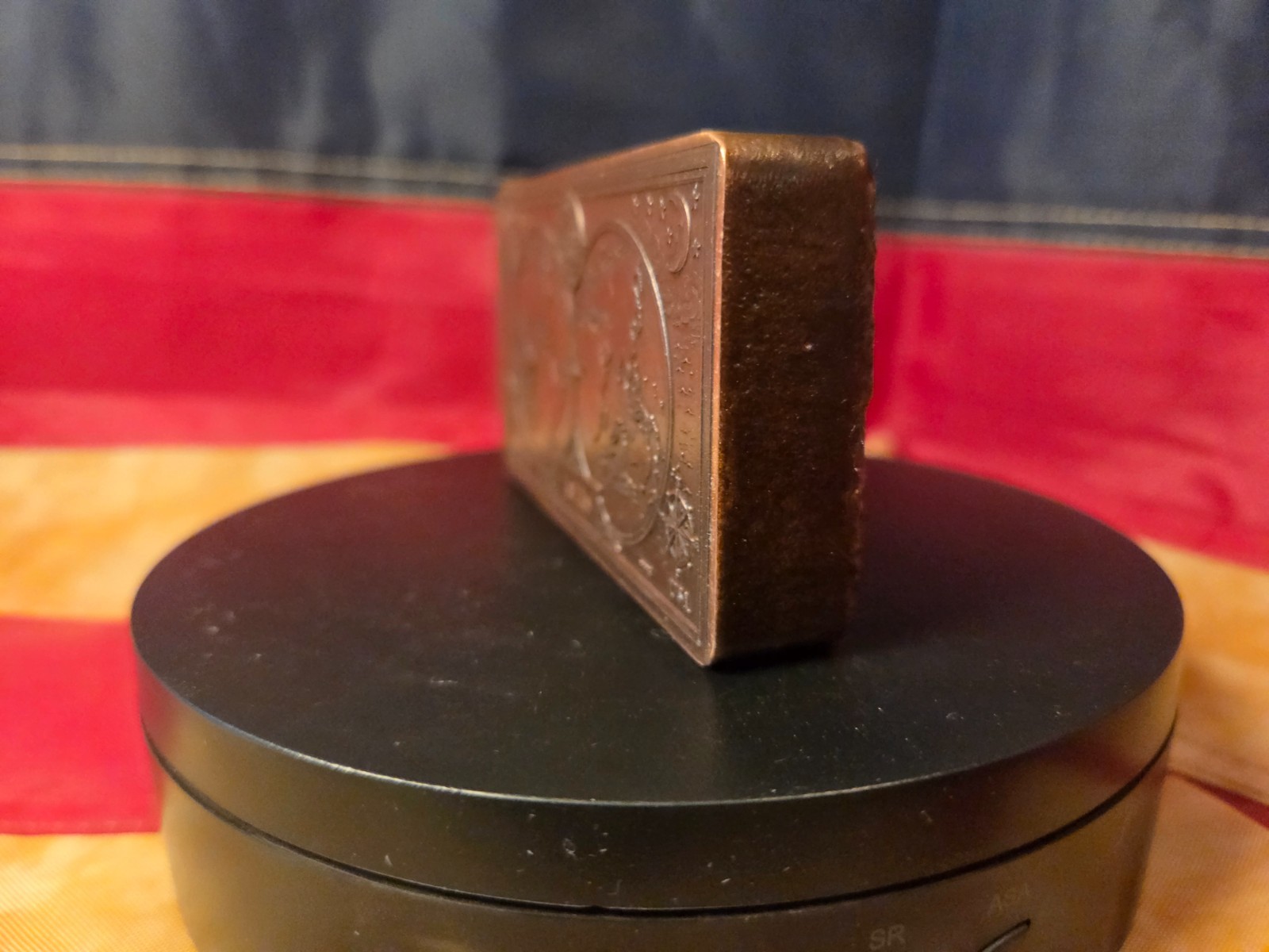 Hand Poured .999 Fine Copper Bullion Bar Art – 1.8 Lbs – *Cross Bones Bullion*