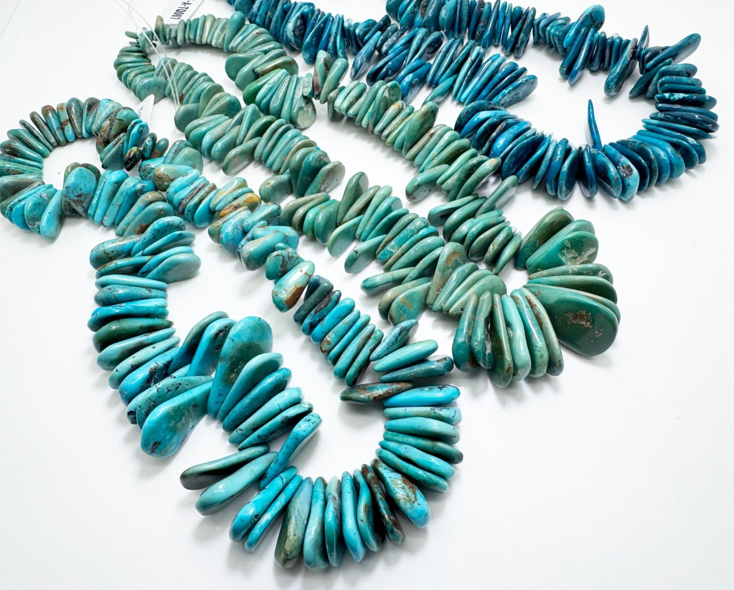 Arizona Kingman Turquoise Slice Slab Flat Pear Teardrop Gemstone Beads PGS370